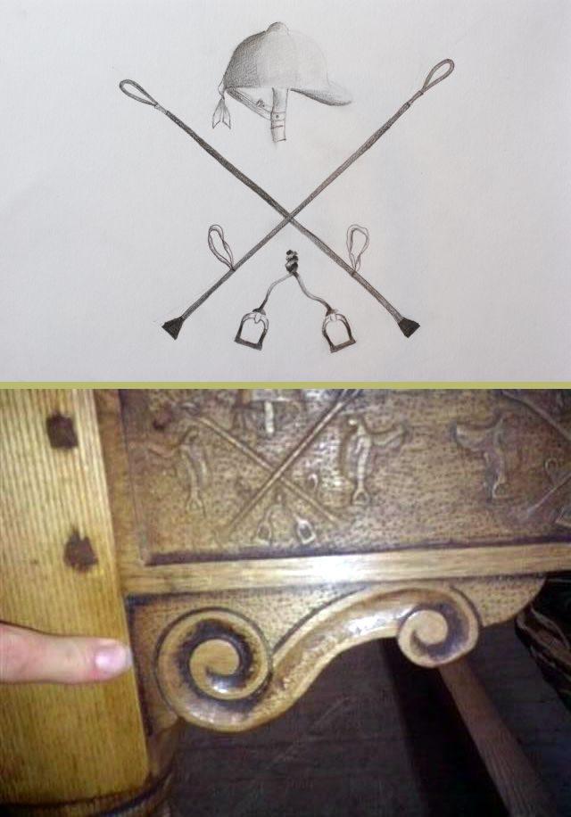SC10837 Carving on a Bespoke OT1 Dining Table